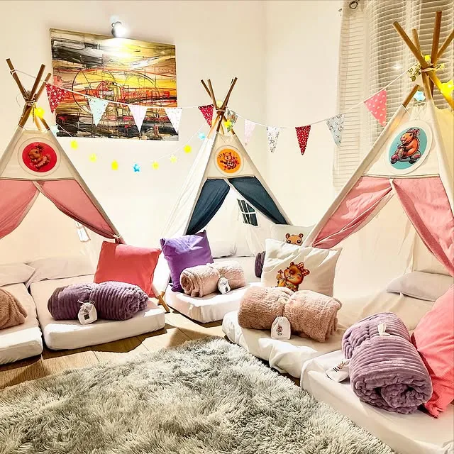Carpas teepee decoradas